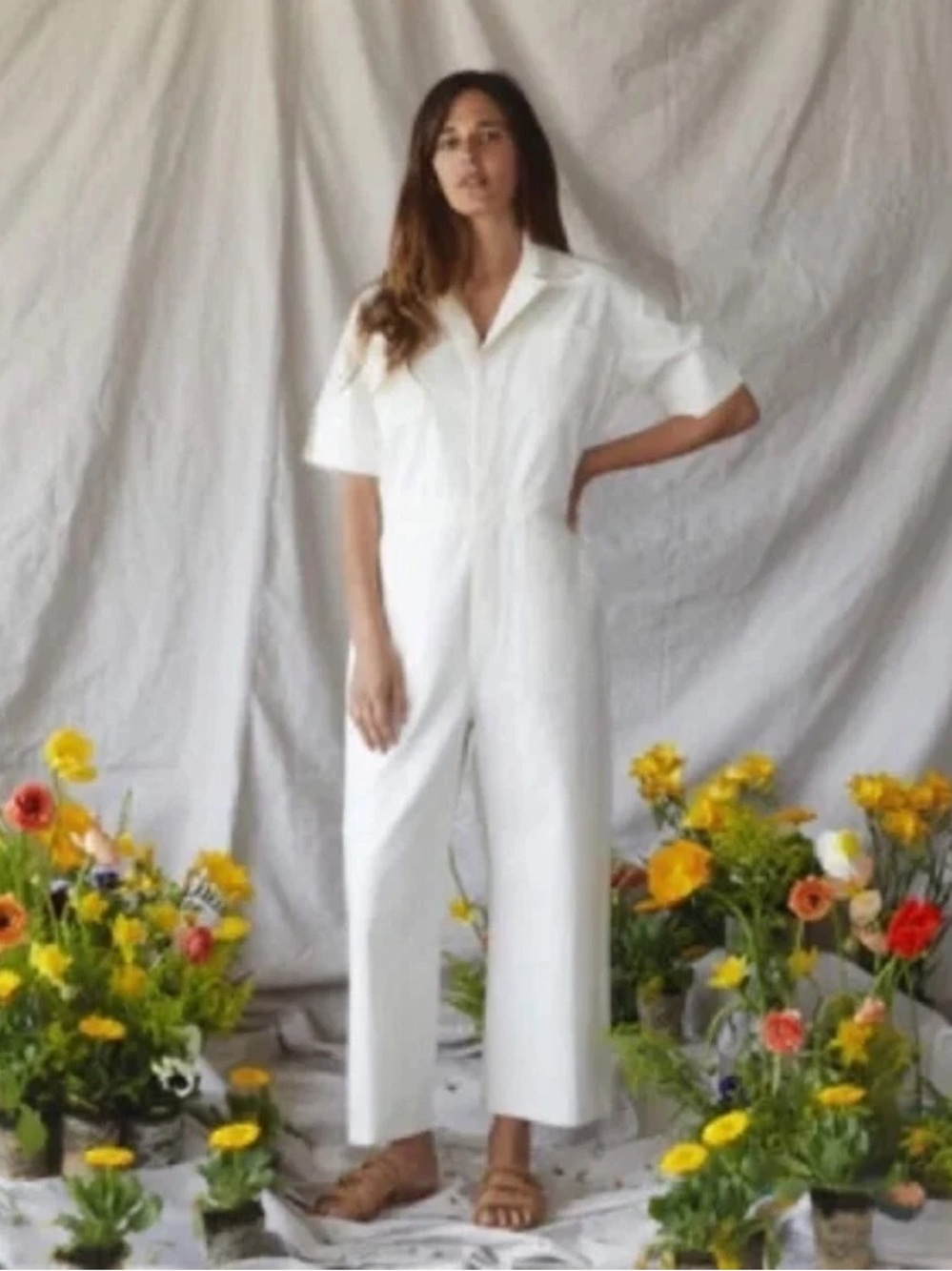 The Penny Jumpsuit in Alabaster